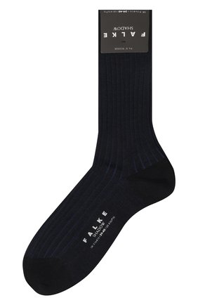 Мужские хлопковые носки shadow FALKE темно-синего цвета, арт. 14648. | Фото 1 (Материал внешний: Хлопок; Кросс-КТ: бельё)