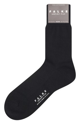 Мужские носки из шерсти и хлопка FALKE темно-синего цвета, арт. 14403. | Фото 1 (Материал внешний: Шерсть; Кросс-КТ: бельё)