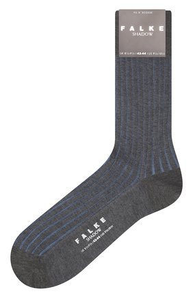 Мужские хлопковые носки shadow FALKE серого цвета, арт. 14648. | Фото 1 (Материал внешний: Хлопок; Кросс-КТ: бельё)