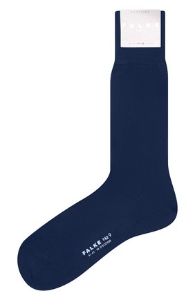 Мужские хлопковые носки FALKE синего цвета, арт. 14651. | Фото 1 (Материал внешний: Хлопок; Кросс-КТ: бельё)