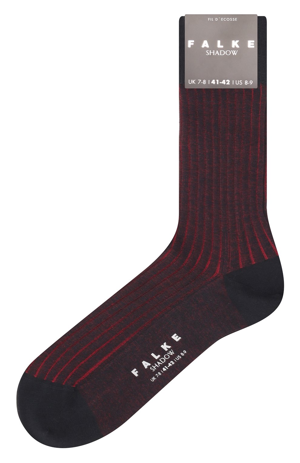 Мужские хлопковые носки shadow FALKE бордового цвета, арт. 14648. | Фото 1 (Кросс-КТ: бельё; Материал внешний: Хлопок)