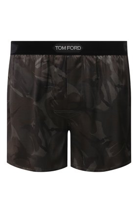 Мужские шелковые боксеры TOM FORD хаки цвета по цене 29500 руб., арт. T4LE41550 | Фото 1 Мужские шелковые боксеры TOM FORD хаки цвета, арт. T4LE41550 | Фото 1 (Материал внешний: Шелк; Мужское Кросс-КТ: Трусы; Кросс-КТ: бельё)