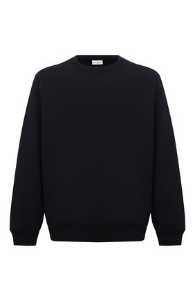 Мужской хлопковый свитшот DRIES VAN NOTEN темно-синего цвета по цене 29100 руб., арт. 221-021133-4615 | Фото 1 Мужской хлопковый свитшот DRIES VAN NOTEN темно-синего цвета, арт. 221-021133-4615 | Фото 1 (Длина (для топов): Стандартные; Рукава: Длинные; Материал внешний: Хлопок; Мужское Кросс-КТ: свитшот-одежда; Принт: Без принта; Стили: Кэжуэл; Региональные ограничения белый список (Axapta Mercury): RU)
