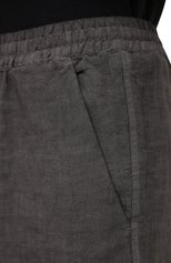 Мужские льняные шорты 120% LINO темно-серого цвета, арт. V0M29CM/0253/S00 | Фото 5 (Принт: Без принта; Случай: Повседневный; Длина Шорты М: Ниже колена; Материал внешний: Лен; Стили: Кэжуэл)