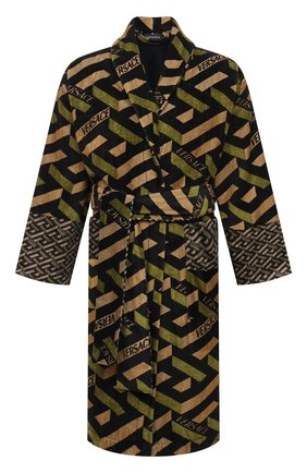 Мужской хлопковый халат VERSACE хаки цвета по цене 76350 руб., арт. ZACJ00064/ZC0SP131 | Фото 1 Мужской хлопковый халат VERSACE хаки цвета, арт. ZACJ00064/ZC0SP131 | Фото 1 (Рукава: Длинные; Материал внешний: Хлопок; Длина (верхняя одежда): Длинные; Кросс-КТ: домашняя одежда)