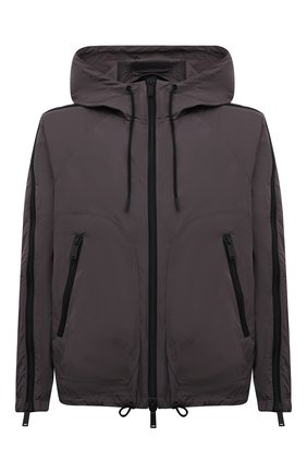 Мужская куртка DSQUARED2 темно-серого цвета, арт. S74AM1224/S47858 | Фото 1 (Длина (верхняя одежда): Короткие; Материал внешний: Синтетический материал; Рукава: Длинные; Кросс-КТ: Ветровка, Куртка; Стили: Гранж)