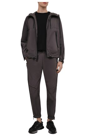 Мужская куртка DSQUARED2 темно-серого цвета, арт. S74AM1224/S47858 | Фото 2 (Длина (верхняя одежда): Короткие; Материал внешний: Синтетический материал; Рукава: Длинные; Кросс-КТ: Ветровка, Куртка; Стили: Гранж)