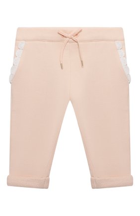 Детские хлопковые джоггеры CHLOÉ бежевого цвета по цене 10350 руб., арт. C04308 | Фото 1 Детские хлопковые джоггеры CHLOÉ бежевого цвета, арт. C04308 | Фото 1