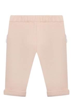 Детские хлопковые джоггеры CHLOÉ бежевого цвета по цене 10350 руб., арт. C04308 | Фото 2 Детские хлопковые джоггеры CHLOÉ бежевого цвета, арт. C04308 | Фото 2