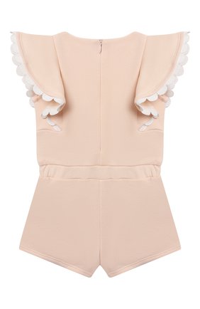 Детский хлопковый комбинезон CHLOÉ бежевого цвета по цене 21250 руб., арт. C04302 | Фото 2 Детский хлопковый комбинезон CHLOÉ бежевого цвета, арт. C04302 | Фото 2
