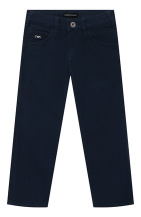 Детские джинсы EMPORIO ARMANI темно-синего цвета по цене 18250 руб., арт. 3L4J45/4N6HZ | Фото 1 Детские джинсы EMPORIO ARMANI темно-синего цвета, арт. 3L4J45/4N6HZ | Фото 1 (Материал внешний: Хлопок; Детали: Однотонный; Ростовка одежда: 10 - 11 лет | 140 - 146см, 13 - 15 лет | 158 см, 16 лет | 164 см, 4 года | 104 см, 5 лет | 110 см, 6 лет | 116 см, 7 лет | 122 см, 8 лет | 128 см)