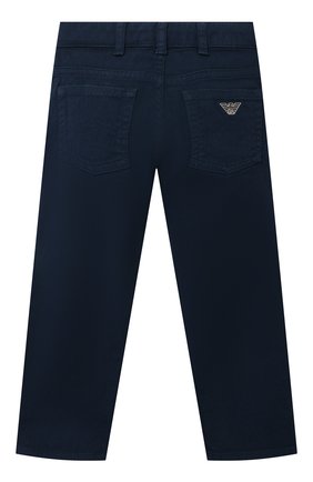 Детские джинсы EMPORIO ARMANI темно-синего цвета по цене 18250 руб., арт. 3L4J45/4N6HZ | Фото 2 Детские джинсы EMPORIO ARMANI темно-синего цвета, арт. 3L4J45/4N6HZ | Фото 2 (Материал внешний: Хлопок; Детали: Однотонный; Ростовка одежда: 10 - 11 лет | 140 - 146см, 13 - 15 лет | 158 см, 16 лет | 164 см, 4 года | 104 см, 5 лет | 110 см, 6 лет | 116 см, 7 лет | 122 см, 8 лет | 128 см)