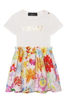Женский хлопковое платье VERSACE разноцветного цвета по цене 28500 руб., арт. 1000354/1A02678 | Фото 1 Женский хлопковое платье VERSACE разноцветного цвета, арт. 1000354/1A02678 | Фото 1