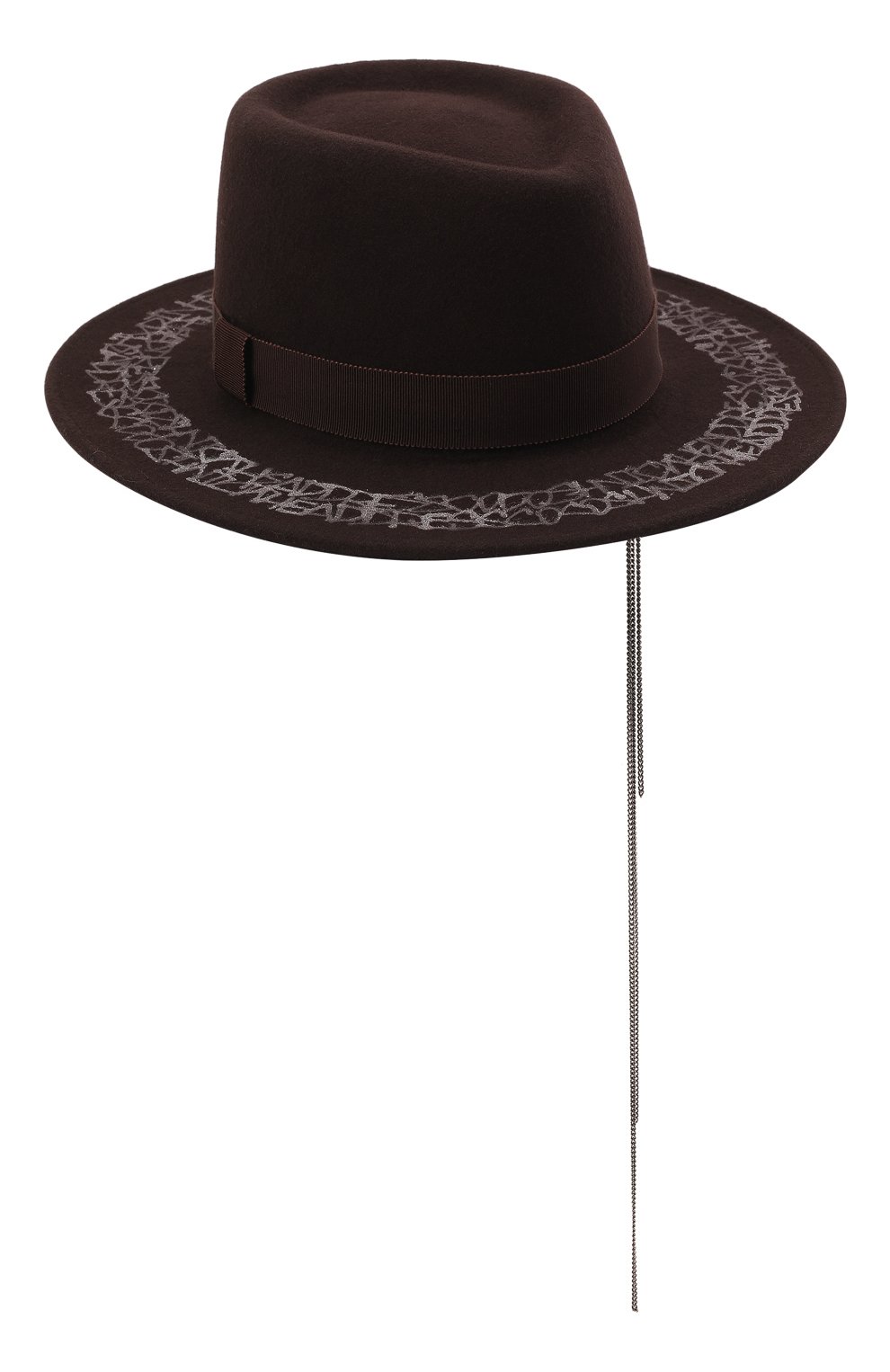 Женская шляпа drop brown COCOSHNICK HEADDRESS коричневого цвета, арт. dropbrown | Фото 1 (Материал: Текстиль, Шерсть)
