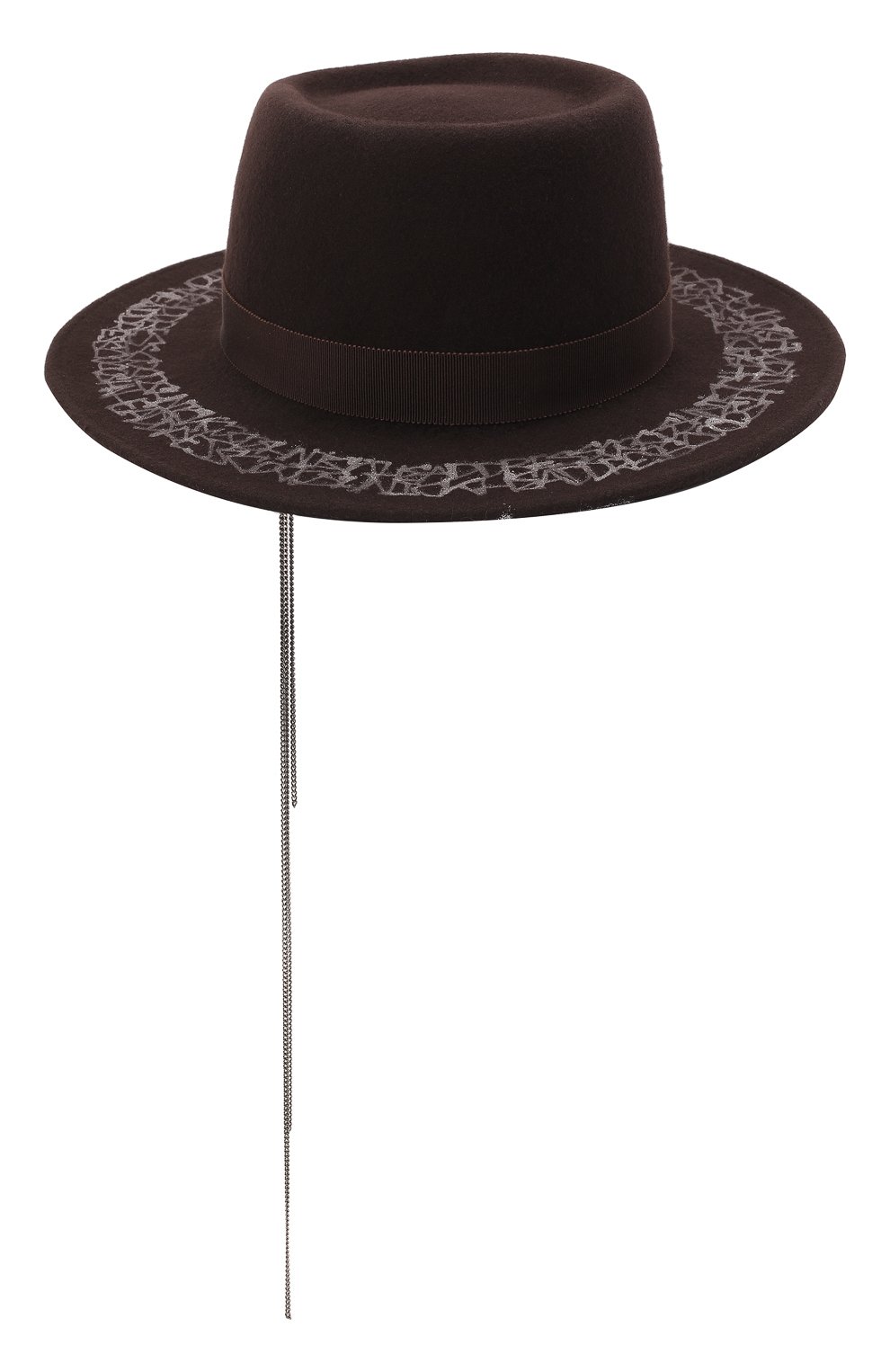 Женская шляпа drop brown COCOSHNICK HEADDRESS коричневого цвета, арт. dropbrown | Фото 3 (Материал: Текстиль, Шерсть)