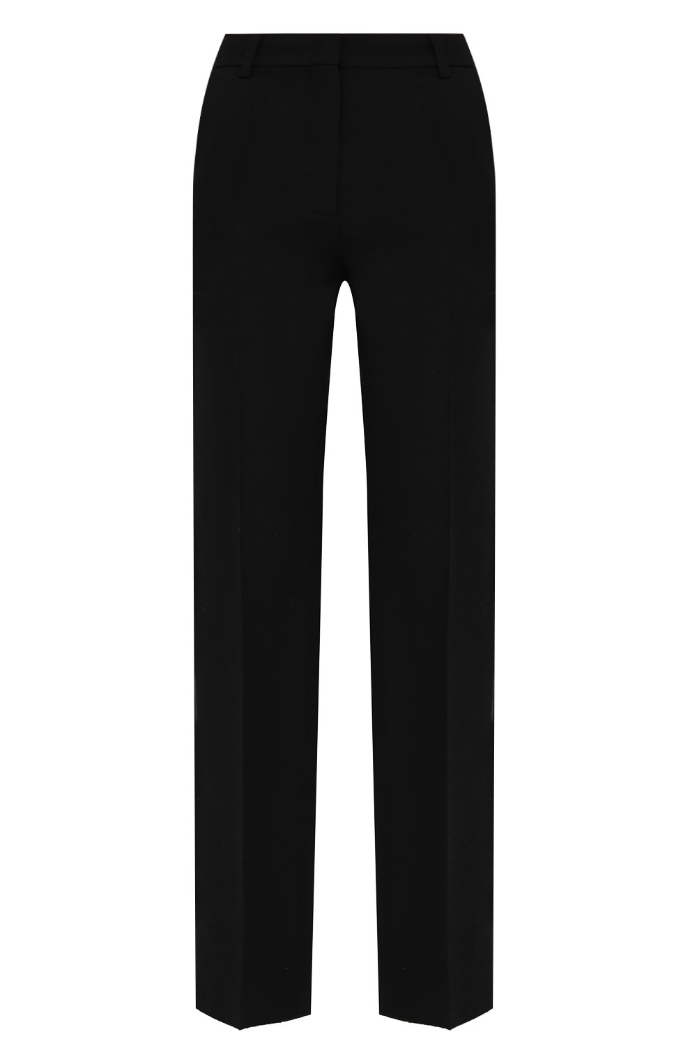Женские брюки из шерсти и шелка VALENTINO черного цвета, арт. XB3RB4M51CF | Фото 1 (Материал внешний: Шерсть, Шелк; Длина (брюки, джинсы): Стандартные; Женское Кросс-КТ: Брюки-одежда; Силуэт Ж (брюки и джинсы): Прямые; Региональные ограничения белый список (Axapta Mercury): RU; Стили: Кэжуэл)