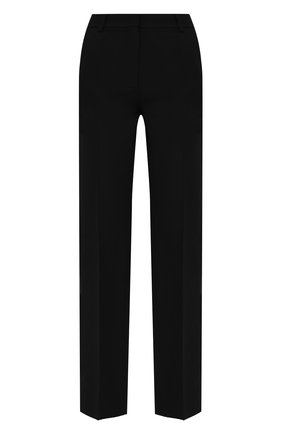 Женские брюки из шерсти и шелка VALENTINO черного цвета, арт. XB3RB4M51CF | Фото 1 (Материал внешний: Шерсть, Шелк; Длина (брюки, джинсы): Стандартные; Стили: Кэжуэл; Женское Кросс-КТ: Брюки-одежда; Силуэт Ж (брюки и джинсы): Прямые; Региональные ограничения белый список (Axapta Mercury): RU)