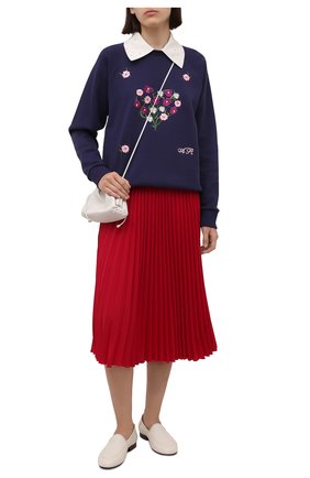 Женская плиссированная юбка REDVALENTINO красного цвета по цене 49600 руб., арт. XR3RAH25/69N | Фото 2 Женская плиссированная юбка REDVALENTINO красного цвета, арт. XR3RAH25/69N | Фото 2 (Материал внешний: Синтетический материал; Длина Ж (юбки, платья, шорты): Миди; Стили: Романтичный; Женское Кросс-КТ: Юбка-одежда, юбка-плиссе)