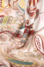 Женская шаль из кашемира и шелка dancing boteh LORO PIANA молочного цвета, арт. FAM0885 | Фото 4 (Материал: Текстиль, Кашемир, Шерсть, Шелк)