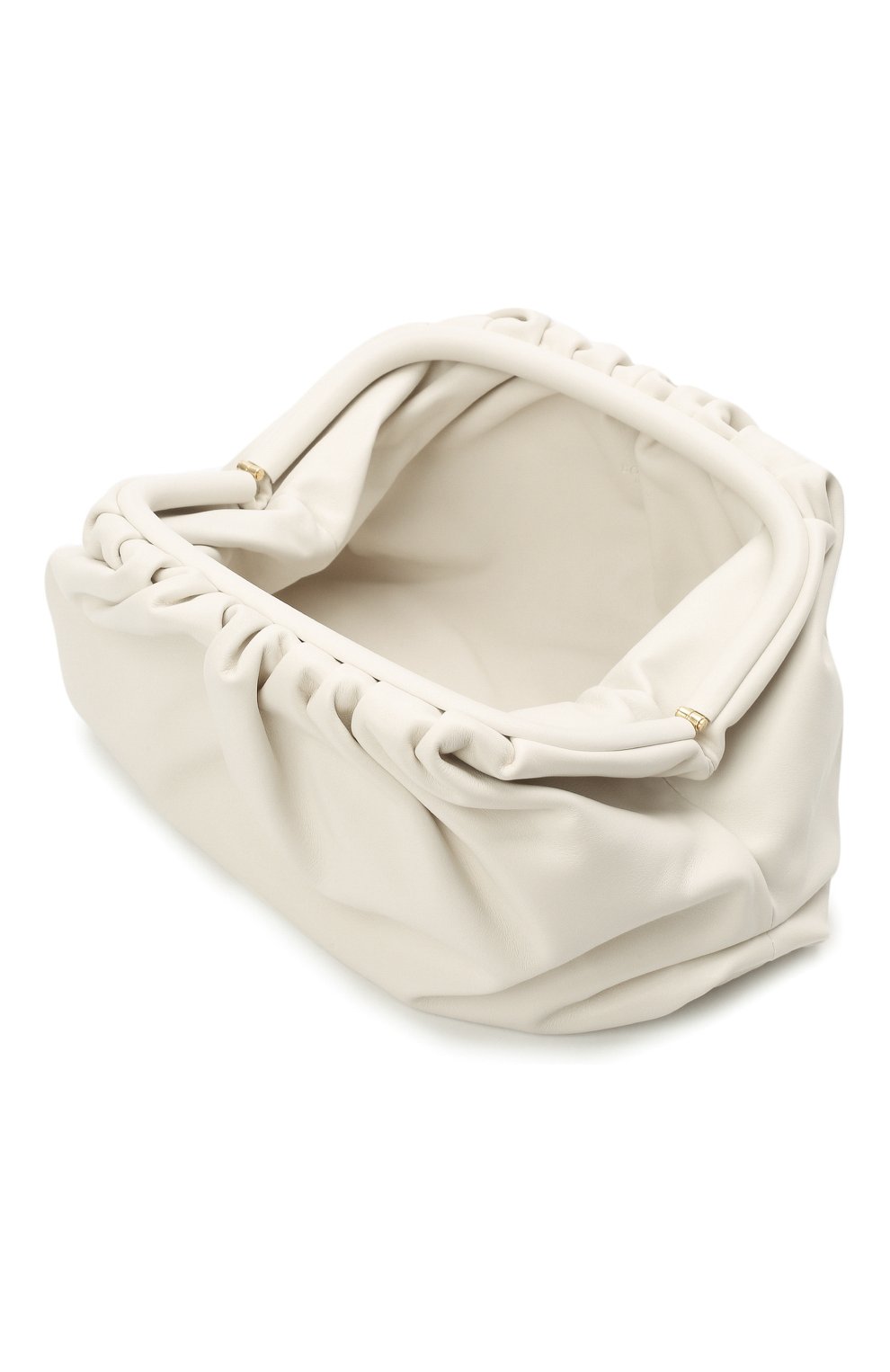 Женский клатч pouch BOTTEGA VENETA белого цвета, арт. 690238/V1BW0 | Фото 5 (Размер: medium; Материал: Натуральная кожа; Женское Кросс-КТ: Клатч-клатчи)
