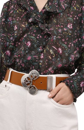 Женский кожаный ремень ISABEL MARANT бежевого цвета, арт. CE0335-22P004A/ADARIA | Фото 2 (Кросс-КТ: Широкие; Материал: Натуральная кожа)