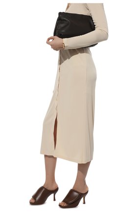 Женские кожаные мюли GIABORGHINI темно-коричневого цвета, арт. GIA-2 A 033 | Фото 3 (Подошва: Платформа; Каблук высота: Высокий; Материал внешний: Кожа; Материал внутренний: Натуральная кожа; Каблук тип: Шпилька)