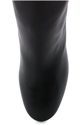 Женские кожаные ботфорты SKORPIOS черного цвета, арт. Q1W8013-0013 | Фото 6 (Каблук высота: Высокий; Материал внешний: Кожа; Высота голенища: Высокие; Материал внутренний: Натуральная кожа; Каблук тип: Устойчивый; Подошва: Плоская)
