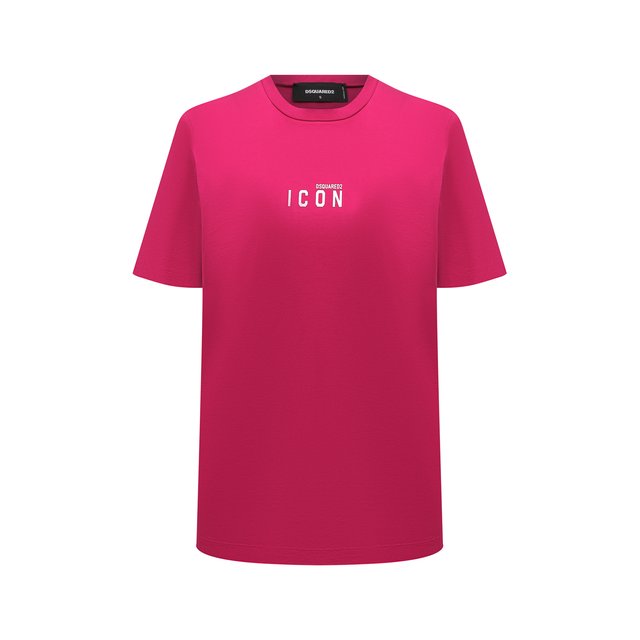 Хлопковая футболка Dsquared2 розового цвета