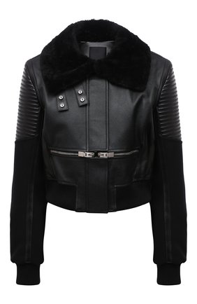 Женская кожаная куртка GIVENCHY черного цвета по цене 472500 руб., арт. BW00ED617M | Фото 1