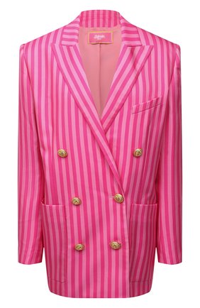 Женский жакет из вискозы и шелка balmain x barbie BALMAIN розового цвета по цене 281500 руб., арт. XF2SH010/VB50 | Фото 1 Женский жакет из вискозы и шелка balmain x barbie BALMAIN розового цвета, арт. XF2SH010/VB50 | Фото 1 (Материал внешний: Вискоза, Шелк; Материал подклада: Вискоза; Длина (для топов): Удлиненные; Рукава: Длинные; Стили: Гламурный; Случай: Вечерний; Женское Кросс-КТ: Жакет-одежда; 1-2-бортные: Двубортные)