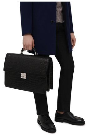 Мужской портфель из кожи крокодила KITON черного цвета по цене 2480000 руб., арт. UBWALLN00730/CP0R | Фото 2 Мужской портфель из кожи крокодила KITON черного цвета, арт. UBWALLN00730/CP0R | Фото 2 (Размер: large; Материал: Экзотическая кожа)