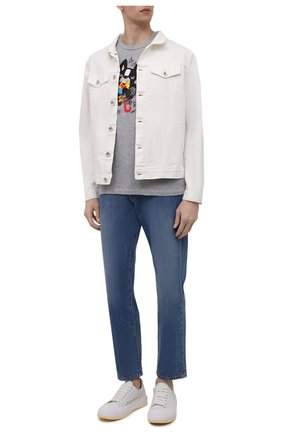 Мужская футболка из хлопка и вискозы DSQUARED2 серого цвета по цене 29050 руб., арт. S79GC0045/S22146 | Фото 2 Мужская футболка из хлопка и вискозы DSQUARED2 серого цвета, арт. S79GC0045/S22146 | Фото 2 (Материал внешний: Хлопок; Рукава: Короткие; Длина (для топов): Стандартные; Принт: С принтом; Стили: Гранж)