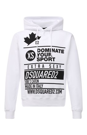 Мужской хлопковое худи DSQUARED2 белого цвета по цене 47550 руб., арт. S74GU0579/S25516 | Фото 1 Мужской хлопковое худи DSQUARED2 белого цвета, арт. S74GU0579/S25516 | Фото 1 (Длина (для топов): Стандартные; Рукава: Длинные; Материал внешний: Хлопок; Мужское Кросс-КТ: Худи-одежда; Принт: С принтом; Стили: Гранж)