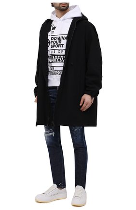 Мужской хлопковое худи DSQUARED2 белого цвета по цене 47550 руб., арт. S74GU0579/S25516 | Фото 2 Мужской хлопковое худи DSQUARED2 белого цвета, арт. S74GU0579/S25516 | Фото 2 (Длина (для топов): Стандартные; Рукава: Длинные; Материал внешний: Хлопок; Мужское Кросс-КТ: Худи-одежда; Принт: С принтом; Стили: Гранж)