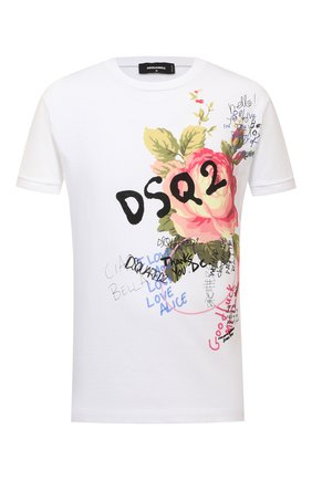 Мужская хлопковая футболка DSQUARED2 белого цвета по цене 35350 руб., арт. S74GD0970/S22507 | Фото 1 Мужская хлопковая футболка DSQUARED2 белого цвета, арт. S74GD0970/S22507 | Фото 1 (Рукава: Короткие; Материал внешний: Хлопок; Длина (для топов): Стандартные; Принт: С принтом; Стили: Гранж, Романтичный)
