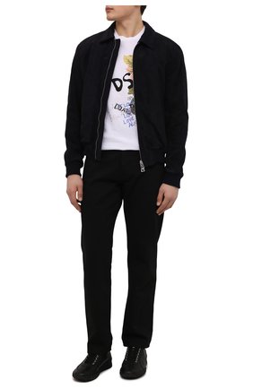 Мужская хлопковая футболка DSQUARED2 белого цвета по цене 35350 руб., арт. S74GD0970/S22507 | Фото 2 Мужская хлопковая футболка DSQUARED2 белого цвета, арт. S74GD0970/S22507 | Фото 2 (Рукава: Короткие; Материал внешний: Хлопок; Длина (для топов): Стандартные; Принт: С принтом; Стили: Гранж, Романтичный)