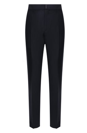 Мужские шерстяные брюки GIVENCHY темно-синего цвета по цене 84050 руб., арт. BM50TJ108W | Фото 1 Мужские шерстяные брюки GIVENCHY темно-синего цвета, арт. BM50TJ108W | Фото 1 (Материал подклада: Синтетический материал; Материал внешний: Шерсть; Длина (брюки, джинсы): Стандартные; Случай: Повседневный; Стили: Минимализм)