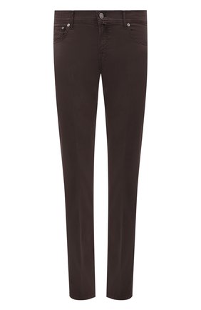 Мужские хлопковые брюки KITON коричневого цвета, арт. UPNJSJ0751A | Фото 1 (Материал внешний: Хлопок; Длина (брюки, джинсы): Стандартные; Случай: Повседневный; Стили: Кэжуэл)