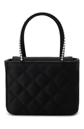 Женская сумка super amini betty AMINA MUADDI черного цвета, арт. SUPERAMINI BETTY/SATIN | Фото 1 (Материал: Текстиль; Размер: mini; Сумки-технические: Сумки top-handle)