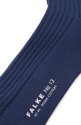 Мужские хлопковые носки FALKE синего цвета, арт. 14669. | Фото 2 (Материал внешний: Хлопок; Кросс-КТ: бельё)
