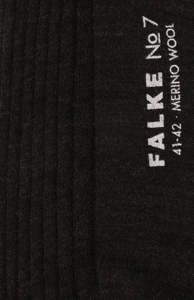 Мужские шерстяные носки FALKE темно-серого цвета, арт. 14449. | Фото 2 (Материал внешний: Шерсть; Кросс-КТ: бельё)