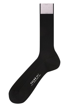 Мужские шерстяные носки FALKE черного цвета, арт. 14449. | Фото 1 (Материал внешний: Шерсть; Кросс-КТ: бельё)