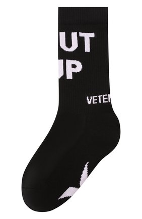 Мужские хлопковые носки VETEMENTS черного цвета по цене 9590 руб., арт. UE52S0400B 3006/M | Фото 1 Мужские хлопковые носки VETEMENTS черного цвета, арт. UE52S0400B 3006/M | Фото 1 (Материал внешний: Хлопок; Кросс-КТ: бельё)