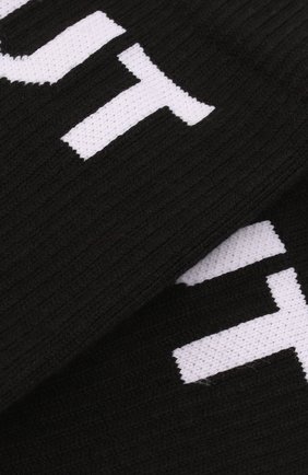 Мужские хлопковые носки VETEMENTS черного цвета по цене 9590 руб., арт. UE52S0400B 3006/M | Фото 2 Мужские хлопковые носки VETEMENTS черного цвета, арт. UE52S0400B 3006/M | Фото 2 (Материал внешний: Хлопок; Кросс-КТ: бельё)