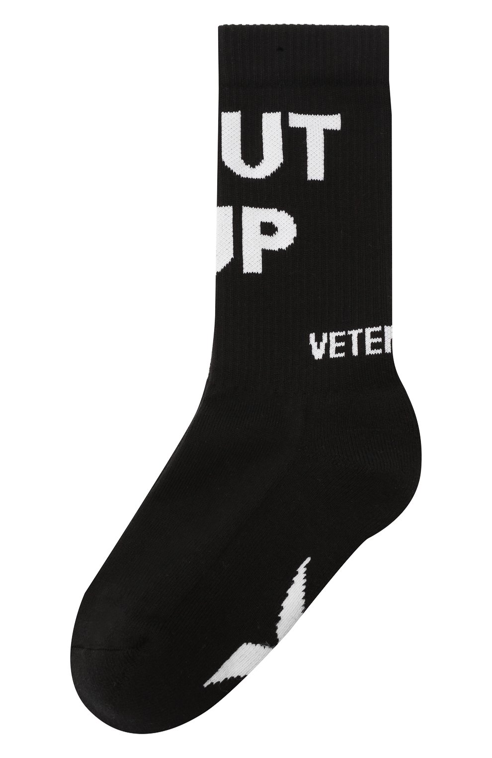 Мужские хлопковые носки VETEMENTS черного цвета, арт. UE52S0400B 2906/M | Фото 1 (Кросс-КТ: бельё; Материал внешний: Хлопок)