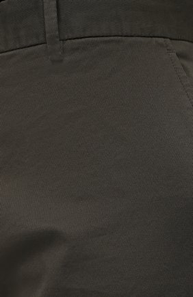 Мужские хлопковые брюки ERMENEGILDO ZEGNA хаки цвета, арт. UWI17/TR00 | Фото 5 (Длина (брюки, джинсы): Стандартные; Случай: Повседневный; Стили: Милитари; Материал внешний: Хлопок)