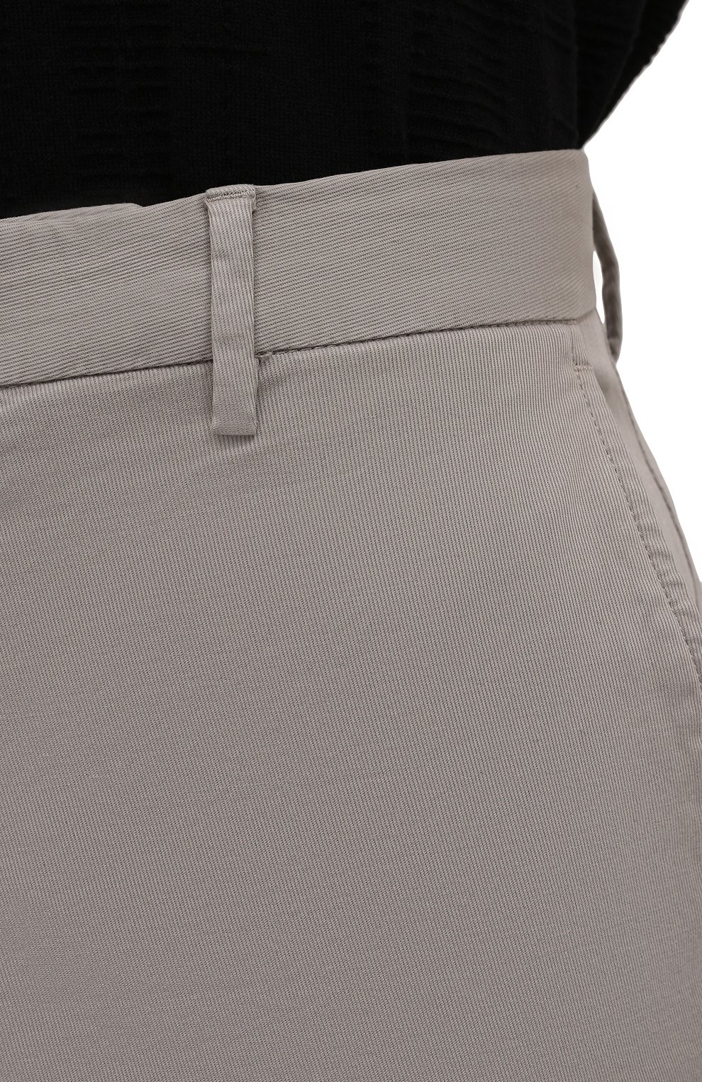 Мужские хлопковые брюки ERMENEGILDO ZEGNA серого цвета, арт. UWI17/TR00 | Фото 5 (Длина (брюки, джинсы): Стандартные; Случай: Повседневный; Материал внешний: Хлопок; Стили: Кэжуэл)