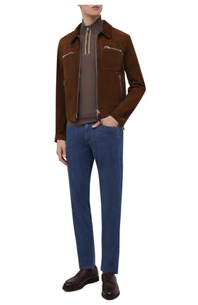 Мужские кожаные дерби DOUCAL'S темно-коричневого цвета, арт. DU2967P0TEUY215TM02 | Фото 2 (Материал внутренний: Натуральная кожа; Материал внешний: Кожа; Стили: Классический)
