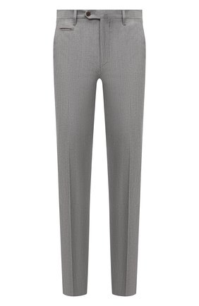 Мужские брюки из шерсти и льна CORNELIANI серого цвета по цене 39250 руб., арт. 895B05-2114165/02 | Фото 1 Мужские брюки из шерсти и льна CORNELIANI серого цвета, арт. 895B05-2114165/02 | Фото 1 (Материал внешний: Шерсть, Лен; Материал подклада: Вискоза; Длина (брюки, джинсы): Стандартные; Стили: Кэжуэл)