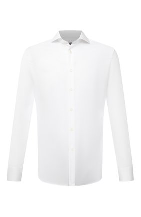 Мужская хлопковая сорочка CORNELIANI белого цвета по цене 23950 руб., арт. 89P002-2111408/00 | Фото 1 Мужская хлопковая сорочка CORNELIANI белого цвета, арт. 89P002-2111408/00 | Фото 1 (Материал внешний: Хлопок; Длина (для топов): Стандартные; Рукава: Длинные; Случай: Формальный; Манжеты: На пуговицах; Воротник: Акула; Рубашки М: Slim Fit; Принт: Однотонные; Стили: Классический)